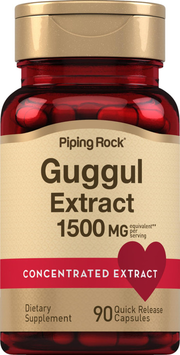 Piping Rock Guggul Supplement | 90 Capsules | Concentrated Extract | Non-GMO, Gluten Free