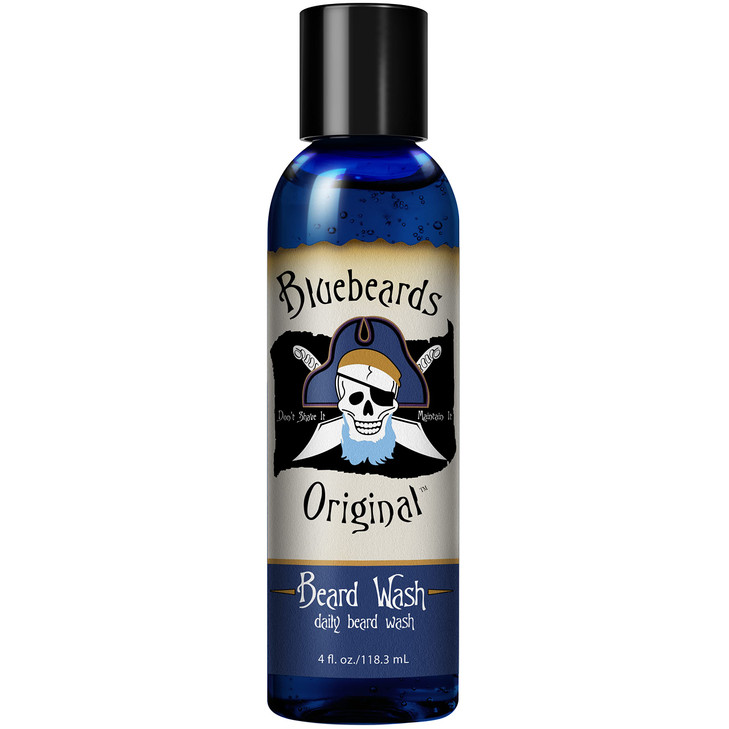 Beard Wash for Men - 4 oz Bluebeards Original Natural Beard Wash and Beard Moisturizer, Infused with Aloe & Lime - Deeply Cleans, Softens, and Condit