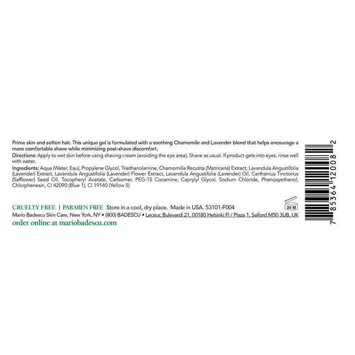 Mario Badescu Pre-Shave Conditioner - Soothing, Botanical-infused Pre Shave Gel for Your Best Shave Yet - Preps, Primes, and Softens Skin and Hair, 4