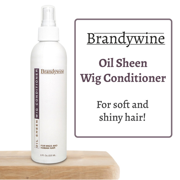 Brandywine Wig Conditioner, Oil Sheen Non Greasy Hair Spray for Hairpieces, Synthetic & Natural Hair Wigs - 8 Fl Oz