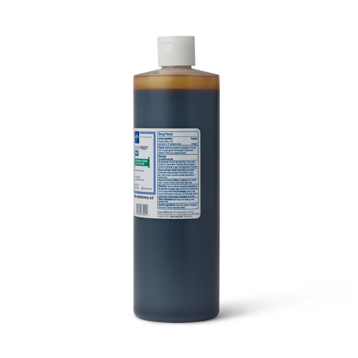 Medline Povidone Iodine Prep Solution, Pint  10% Povidone Iodine, 1% Available Iodine  Surgical & First Aid Antiseptic