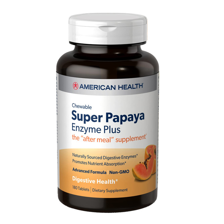 Super Papaya Enzyme Plus American Health Products 180 Chewable