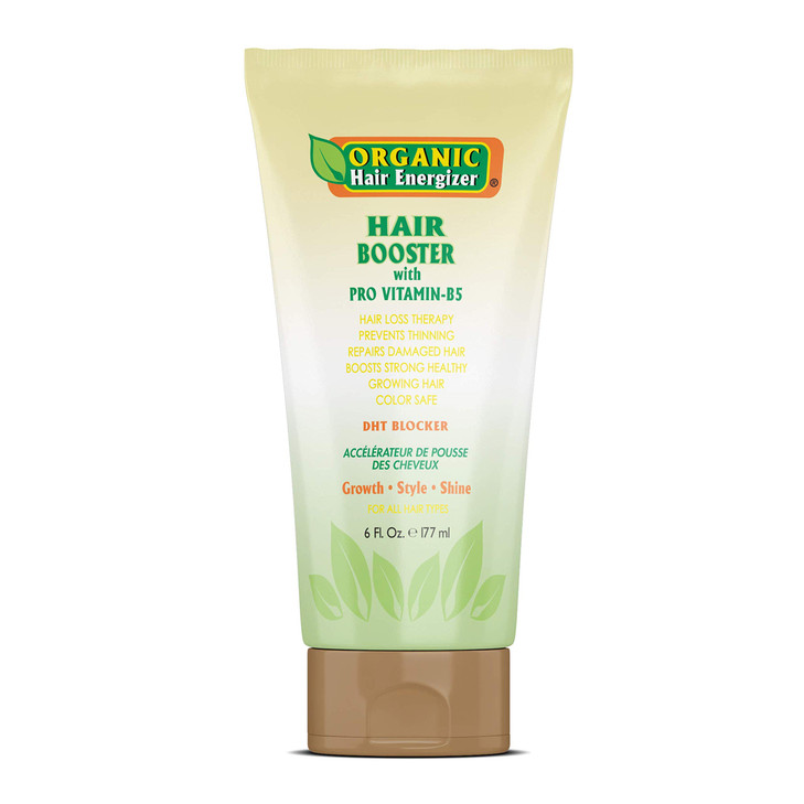 Organic Hair Growth Booster with Pro Vitamin-B5, 6 fl oz - DHT-Blocker, Sulfate-Free & Paraben-Free - for Thinning & Receding Hair - Color Safe for M