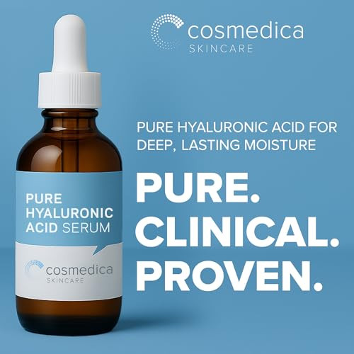 Hyaluronic Acid Serum for Skin 100% Pure Anti Aging Intense Hydration Moisture Non greasy Paraben free, Wrinkle Reducing and Brightening Serum (Pro F