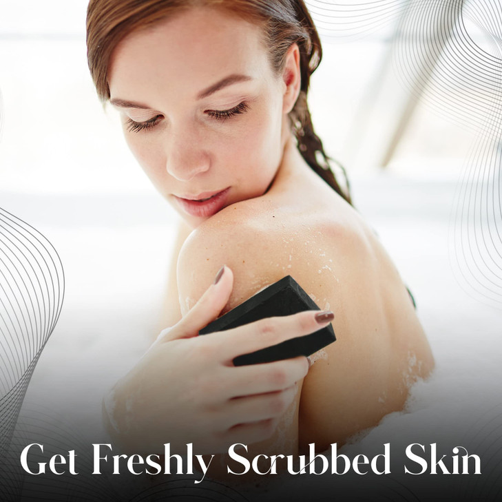 Vivo Per Lei Dead Sea Soap Bar - Face Soap for Women - Contains Dead Sea Salt, Charcoal - 3.17 Oz - Pack of 3