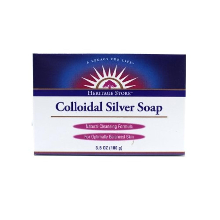 Heritage Store Bath Soap, Colloidal Silver, 3.5 Ounce