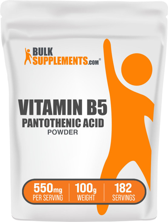 BulkSupplements.com Vitamin B5 Powder - as Calcium Pantothenate, B5 Vitamins - Gluten Free, 500mg of Vitamin B5 Pantothenic Acid per Serving, 100g (3