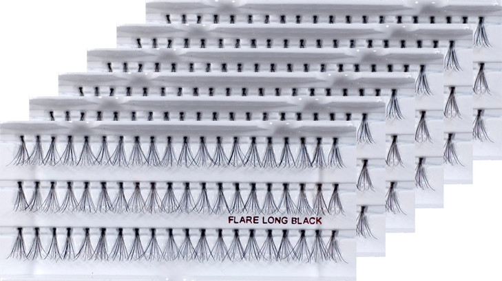6packs Eyelashes - #Flare Long (Same factory & production line as Red Cherry)
