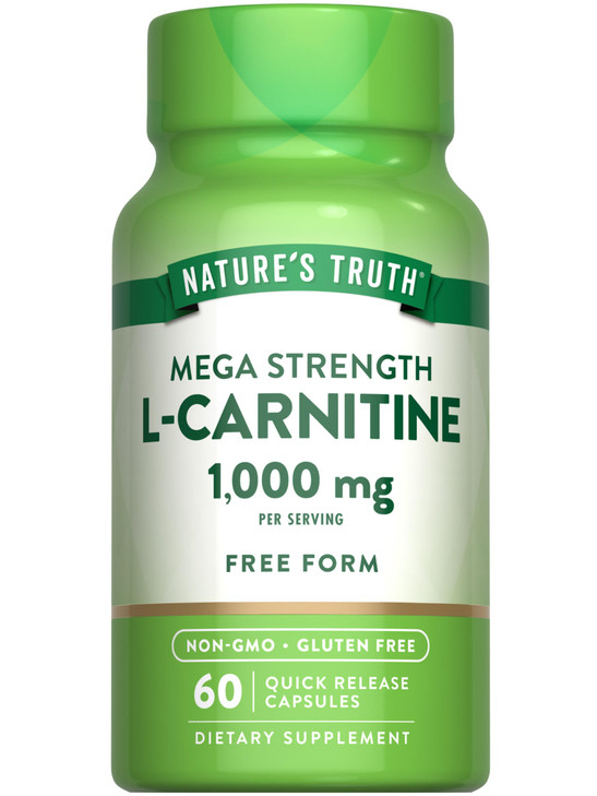 Nature's Truth L-Carnitine 1000mg | 60 Capsules | Mega Strength | Free Form | Non-GMO & Gluten Free Supplement