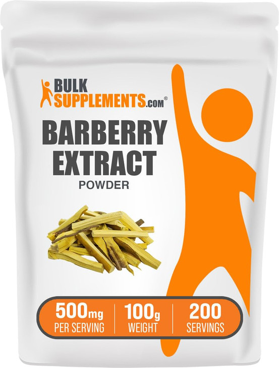BulkSupplements.com Barberry Extract Powder - Barberry Sypplement, Herbal Supplement - Vegan & Gluten Free, 500mg per Serving, 100g (3.5 oz) (Pack of