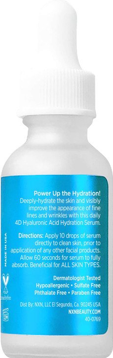 NxN Hyaluronic Acid Face Serum - Hydrate Skin, Boost Collagen, Reduce Lines & Wrinkles - All Skin Types