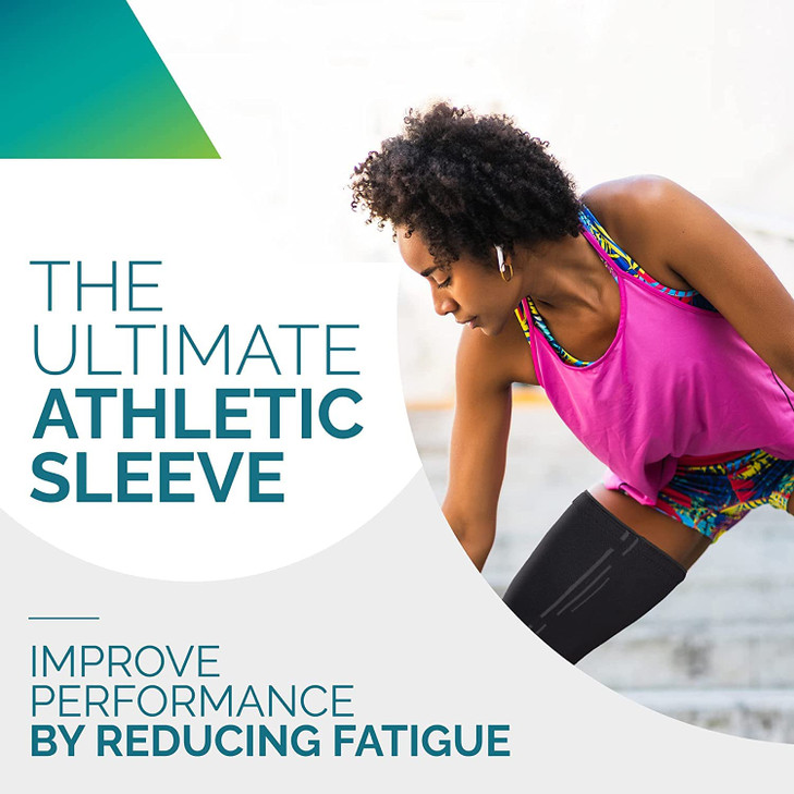 Thigh Compression Sleeve for Men & Women | Thigh Brace for Sciatica Pain Relief, Leg Injury, Hamstring & Hip Support | Ideal for Running & Workout (M