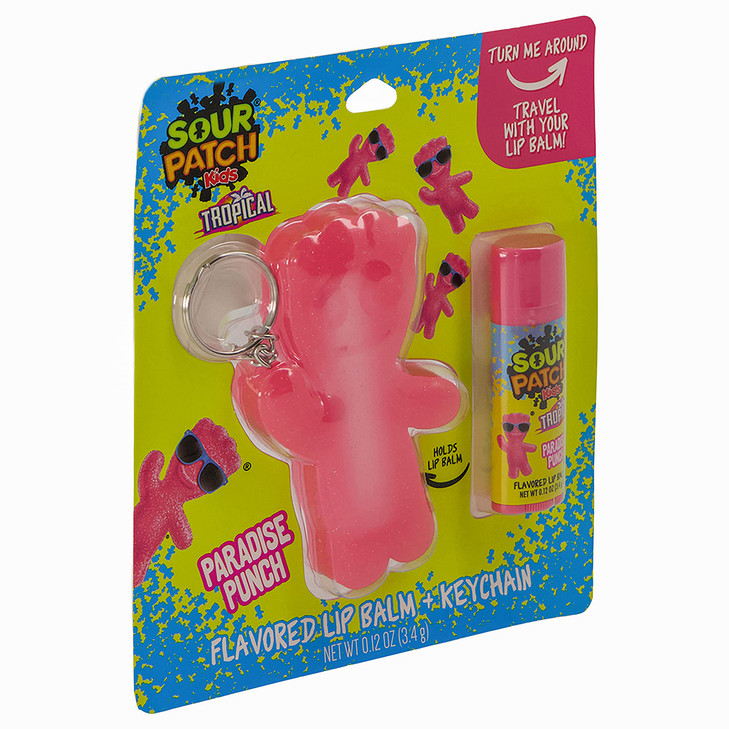 Taste Beauty Sour Patch KidsFlavored Lip Balm and Keychain Holder, (Flavor), 2-Piece Set