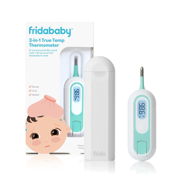 Frida Baby 3-in-1 Rectal, Underarm & Oral Thermometer for Kids, Digital Baby Thermometer for Infants, Toddlers, & Kids, Quick & Accurate Temperature