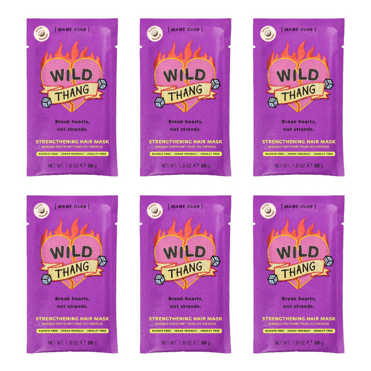 MANE CLUB Wild Thang Deep Conditioner, cruelty free, vegan, no sulfates or parabens  Pack of 6