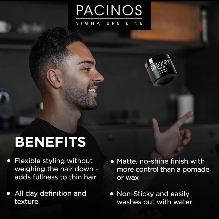 Pacinos DRYFI No-Shine Matte Paste - Matte Finish Styling Paste for Men