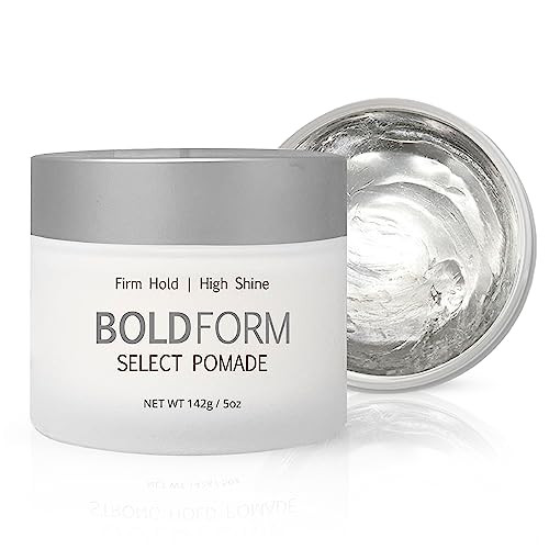 BOLDFORM Select Pomade with Firm Hold and High Shine - Hair Styling Products For Men - Water Soluble Mens Hair Pomade with Natural Hair Care Ingredi