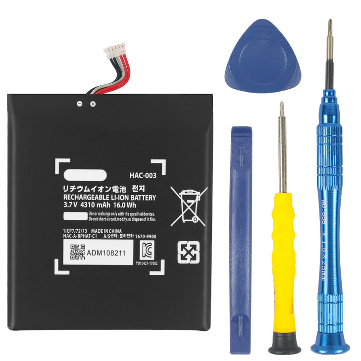 JUBOTY 4310mAh HAC-003 Battery for Nintendo Switch Game Console Model HAC-003 2017/ HAC-001, New Upgrade High Conversion Li-ion High Capacity Battery