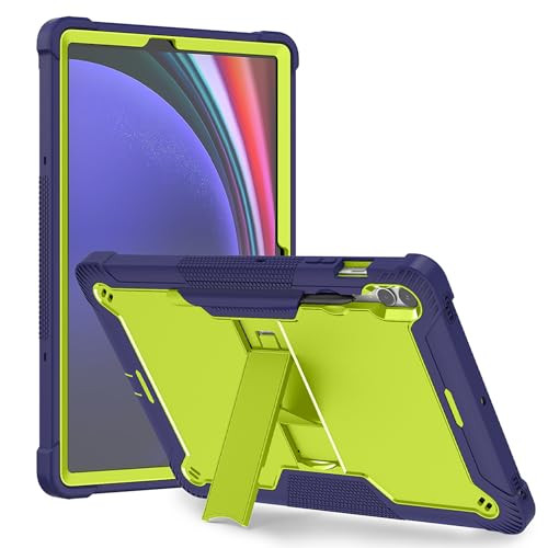 Kebiory Case for Samsung Galaxy Tab S10 Plus 2024 / Tab S9 Fe + / Tab S9 Plus Case 12.4 inch Kid Firendly with S Pen Holder Heavy Duty Cover for Sams