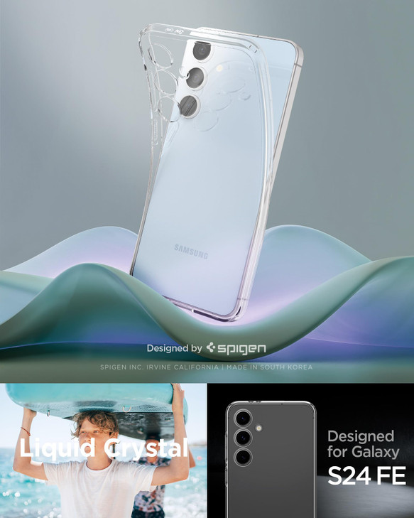 Spigen Liquid Crystal Designed for Galaxy S24 FE Case (2024) - Crystal Clear
