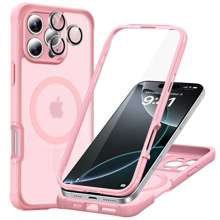 ESR for iPhone 16 Pro Max Case, Compatible with MagSafe, Full-Body Military-Grade Drop Proof Case with Built-in 9H+ Tempered Glass Screen Protector,