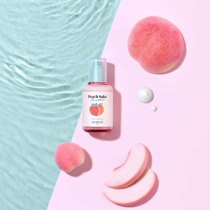 SKINFOOD Peach Sake Pore Serum - Pore Minimizer & Sebum Control - Skin Smoothing Facial Serum for Oily Skin - Pore Refining Serum & Pore Tightening 4