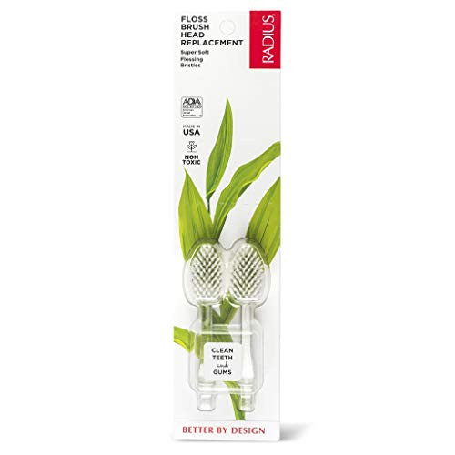 Radius - Toothbrush Replacement Heads, for Source, Tour Toothbrushes, Premium Bristles,Soft,(Pack of 2)