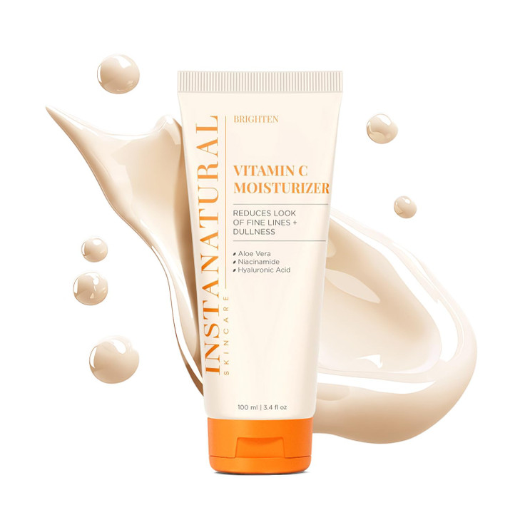 InstaNatural Vitamin C Moisturizer Face Cream, Brightens and Reduces the Look of Fine Lines and Wrinkles, Moisturizing Lotion for Dry Skin, with Hyal