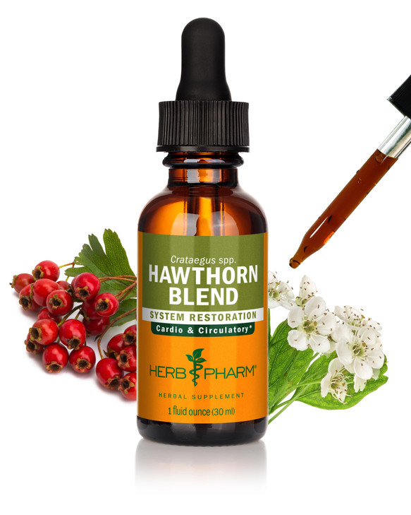Herb Pharm Hawthorn Blend Liquid Extract for Cardiovascular and Circulatory Support, 1 Fl Oz