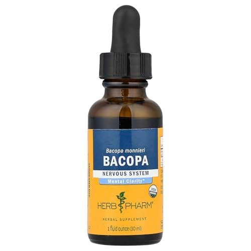 Herb Pharm Certified Organic Bacopa Liquid Extract for Brain Support - 1 Ounce (DBAC01)