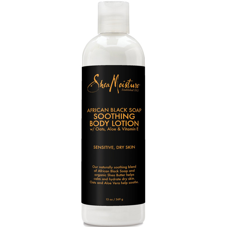 Sheamoisture Soothing Body Lotion for Troubled Skin African Black Soap Lotion with Shea Butter 13 oz