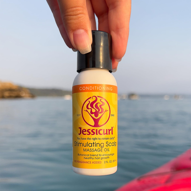 Jessicurl, Scalp Message Oil, Hair Oil and Scalp Treatment with Rosemary Oil, for Curly Hair, No Fragrance Added, 2 fl oz.