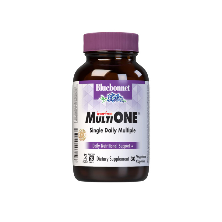 Bluebonnet Nutrition Multi ONE (Iron-Free), Daily Nutritional Support*, Kosher Certified, Gluten-Free, Dairy-Free, Vegetarian Friendly, 30 Vegetable