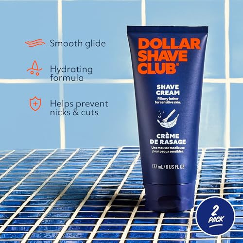 Dollar Shave Club | Shave Cream 6 ounce (2 Pack) | Hydrating Shaving Cream for Sensitive Skin
