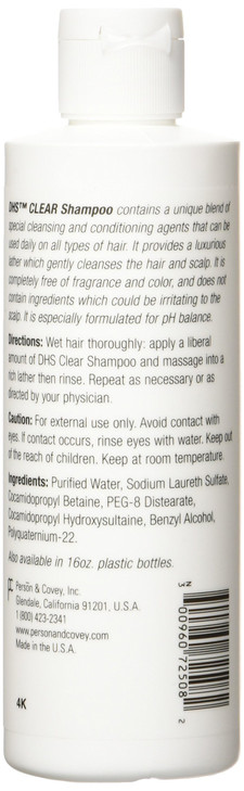 DHS Clear Shampoo For Daily Cleasing Of Hair And Shampoo, 8 Fl Oz