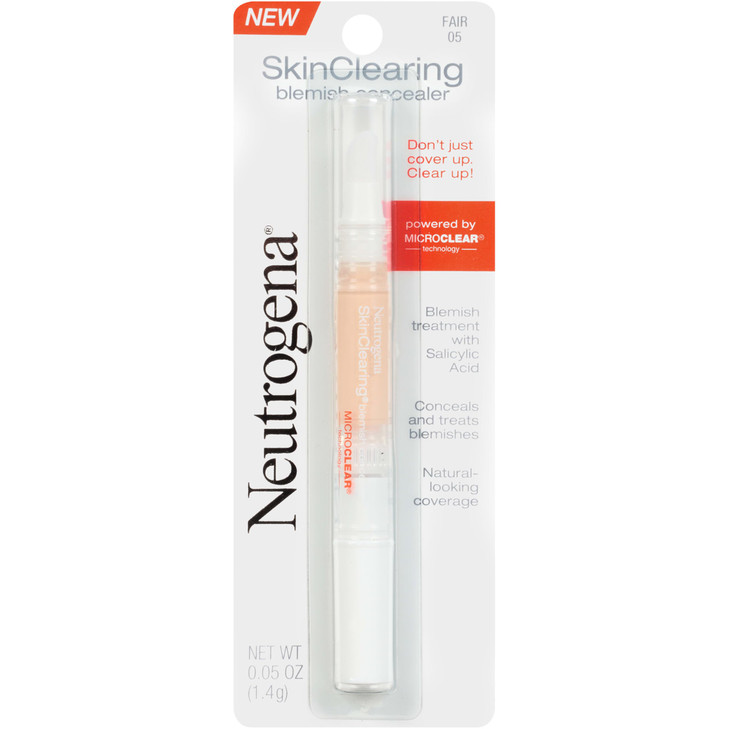 Neutrogena SkinClearing Blemish Concealer Face Makeup with Salicylic Acid Acne Medicine, Non-Comedogenic and Oil-Free Concealer Helps Cover, Treat &