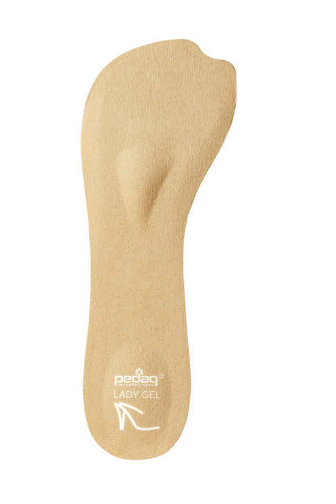 Pedag Lady Gel | Made in Germany | Ultra Thin Gel Insole for High Heels & Pumps | Metatarsal Pad | Heel Pad | Velour Top | Size Medium, US Women 8-10