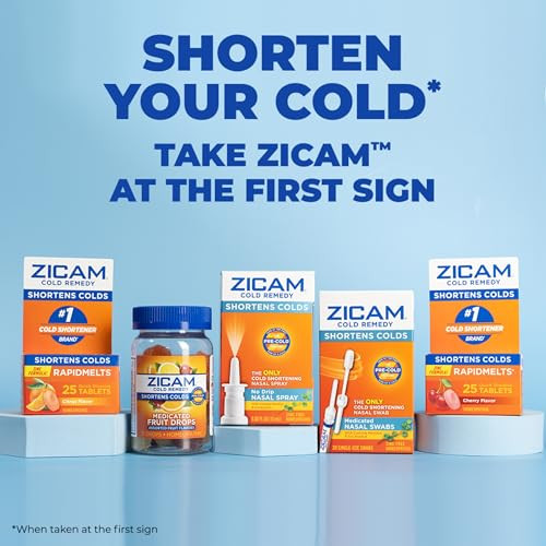 Zicam Zinc Cold Remedy RapidMelts Quick-Dissolve Tablets Lemon-Lime Flavor with Echinacea 25ct