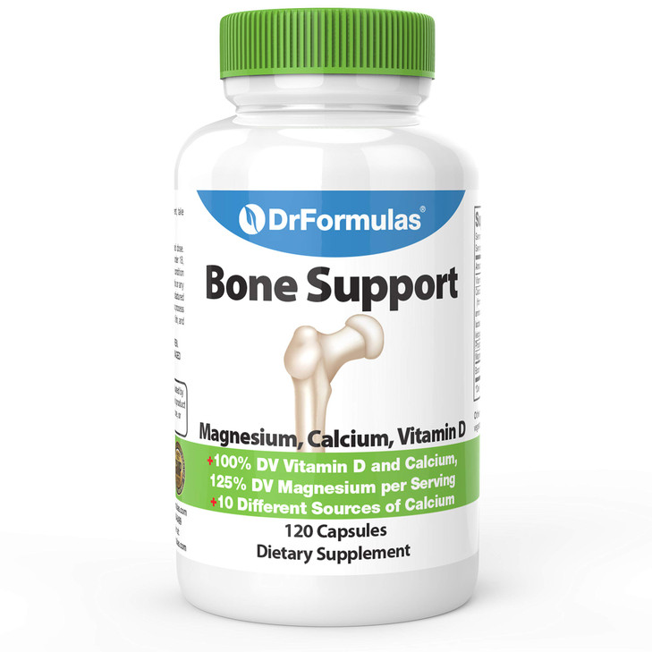 DrFormulas Bone Support 100% DV 1000mg Calcium Supplement Carbonate, Citrate, Gluconate, (not d-glucarate) Chloride with Vitamin D, Magnesium and Bor