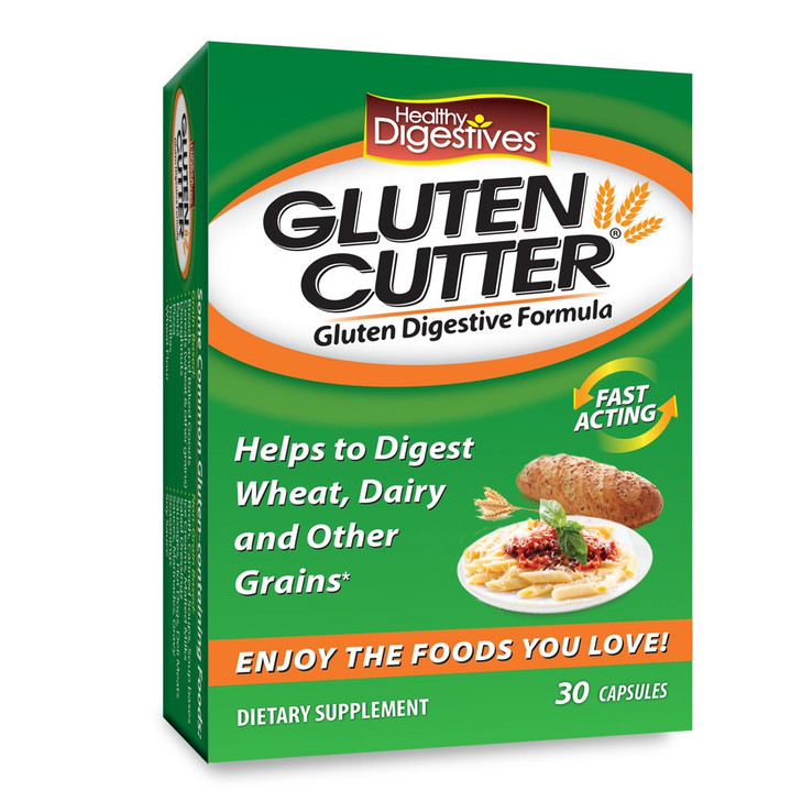 Healthy Digestives Gluten Cutter Enzyme Formula - Helps Improve Your Bodies Gluten Digestion and Assist in Breaking Down Wheat, Dairy and Other Grain