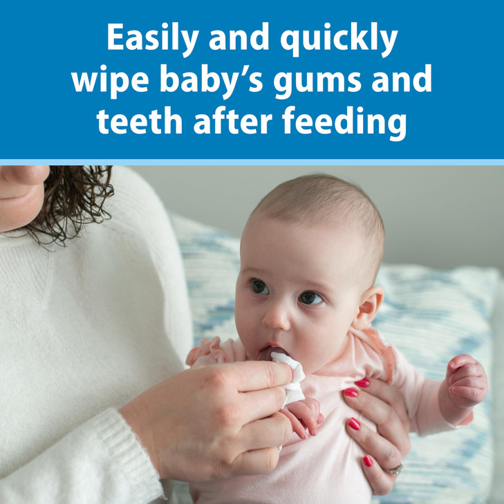 Dr. Brown's Tooth and Gum Healthy Wipes, Fluoride-Free Oral Care for Babies, Grape Flavor, 30 count, 3-Pack (Packaging May Vary)