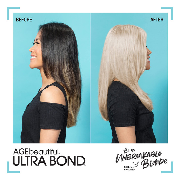 AGE beautiful Permanent Crème Hair Lightener with Ultra Bond Building | Strengthens, Protects & Nourishes | Lifts up to 9+ Levels | For Highlights &