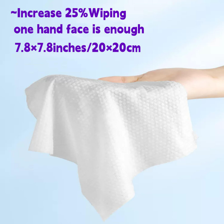 SoftCotton Disposable Face Towel Makeup Removal Paper Cleaning Towel 100% Cotton Suitable for Baby Degradable(Pack of 3)