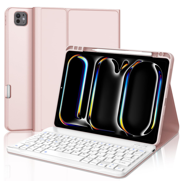 for iPad Pro 11 inch Case with Keyboard (M5 2025 / M4 2024), Magnetic Detachable Bluetooth Keyboard, Slim Folio Cover with Pencil Holder for iPad Pro