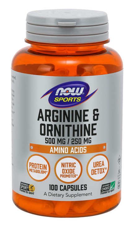 Arginine Ornithine Now Foods 100 Caps