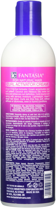 Fantasia Curly & Coily Curl Activator Cream, 12.5 Oz