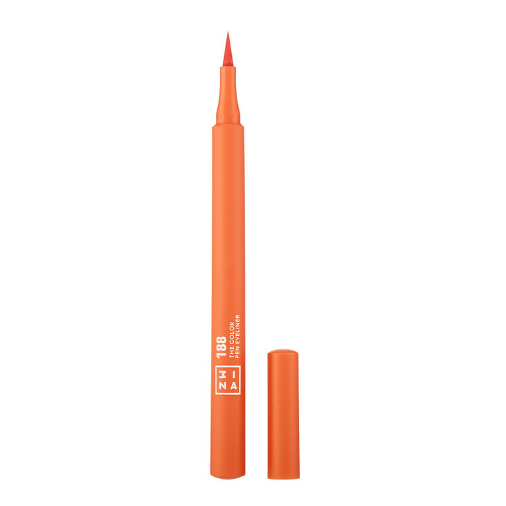 3INA The Color Pen Eyeliner - Waterproof Colorful Liquid Eyeliner Pencil for Bold Looks - Precise Felt Tip - 14 Hour Wear Eye Makeup - 188-0.034 oz