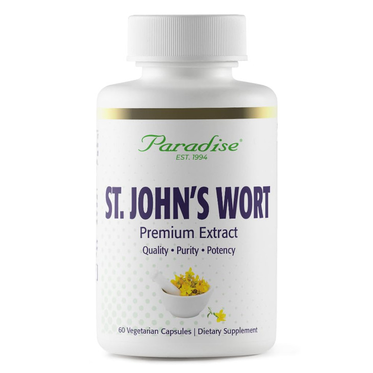 Paradise Herbs St. John's Wort Extract, Super Potent, Ultra Pure, Vegan, Non-GMO, 90 Vegetarian Capsules
