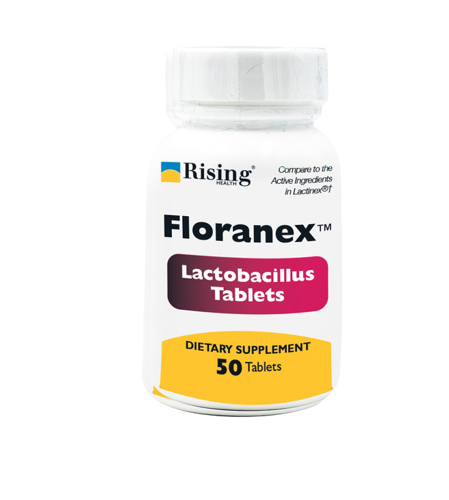 Rising Health - Floranex Tablets - Lactobacillus Probiotic Dietary Supplements - 50 Tablets