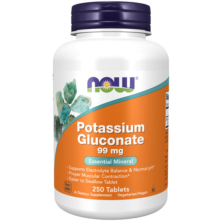 Now Foods Potassium Gluconate 99 Milligrams - 250 Tablets